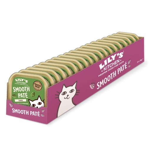 Lily's Kitchen Smooth Lamb Pate – Hrana umeda completa cu miel pentru pisici adulte (de la 6 luni), 19 x 85 g
