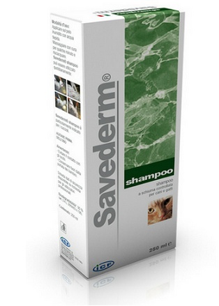 Savederm Sampon - Sampon Dermatologic pentru piele sensibila sau predispusa la iritatii, pentru caini si pisici, 250 ml