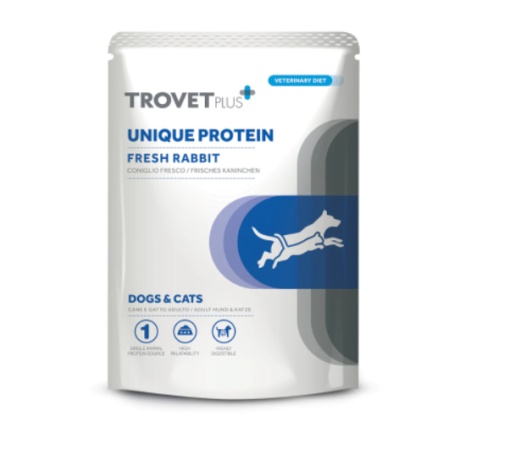 TrovetPlus Unique Protein Fresh Rabbit – Hrana umeda cu iepure pentru diete de excludere 300g