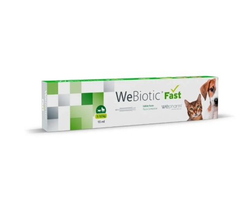WeBiotic Fast - Supliment antidiareic (tip pasta) pentru caini si pisici, 15 ml