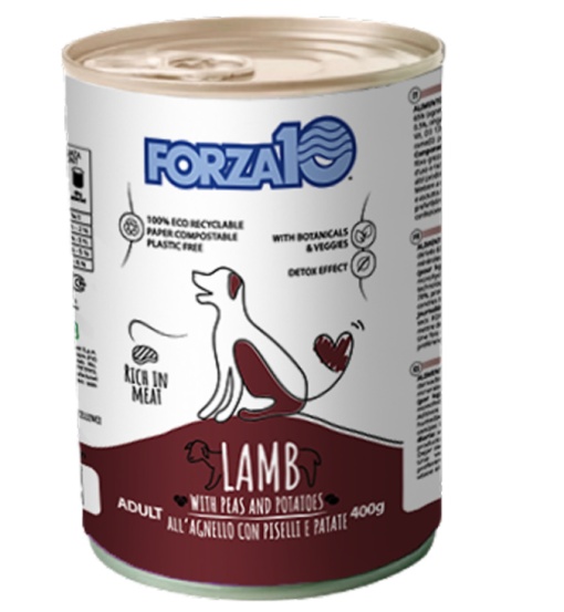 FORZA10 ALL DAY LAMB AND PEAS CV – Hrana umeda completa pentru caini adulti, cu miel si mazare, 400g