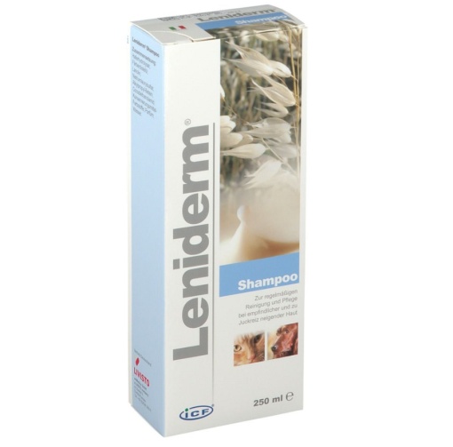 Leniderm Sampon - Sampon dermatologic pentru piele sensibila, iritata sau predispusa la dermatite pentru caini si pisici, 250ml