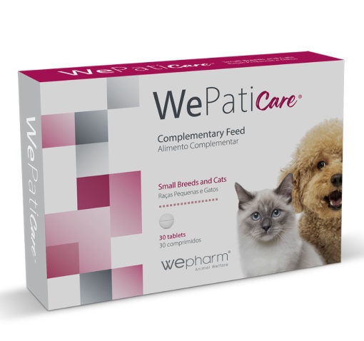 WePatiCare - Supliment pentru suport hepatic pentru caini de talie mica si pisici, 30 Comprimate