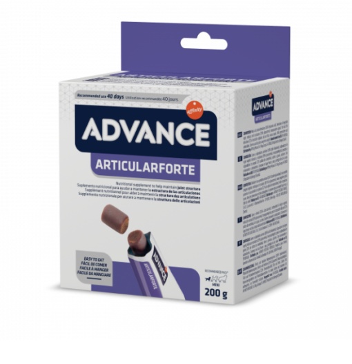Advance Supliment Articulații – Supliment masticabil pentru mobilitate si articulatii pentru caini, 200 g, 20 plicuri x 2 comprimate