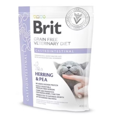 Brit Grain Free Veterinary Diets Cat Gastrointestinal – Hrana uscata dietetica cu hering pentru digestie sensibila