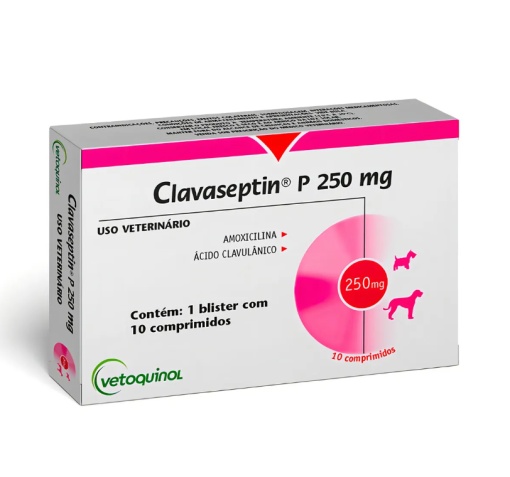 Clavaseptin 250 mg – Comprimate orale cu spectru larg pentru infectii bacteriene de durata medie la caini si pisici, 10 bucati
