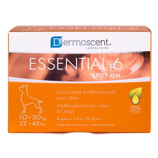 Dermoscent Essential 6 Spot-On – Tratament dermatologic (tip spot-on) pentru caini de talie medie (10-20 kg)
