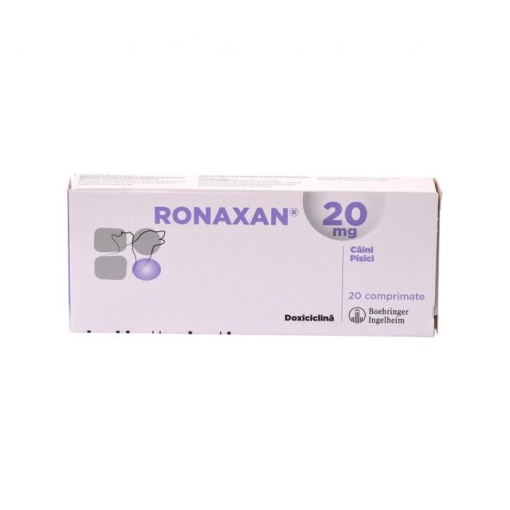 Ronaxan 20mg - pentru tratamentul infectiilor bacteriene la caini, 20 Tablete