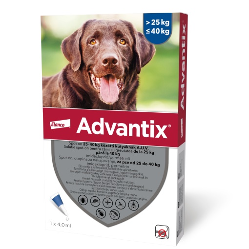 Advantix - Antiparazitara extern pentru caini de talie mare (25–40 kg) 1 Pipeta