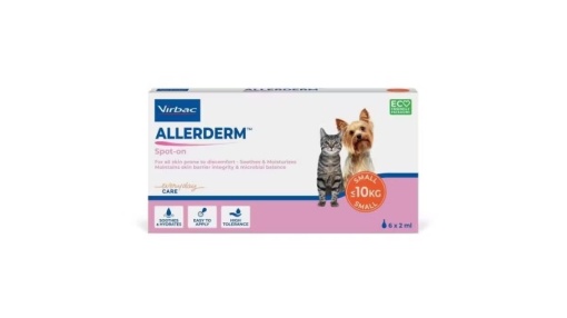 Allerderm Spot-On 2 ml - Tratament pentru sanatatea pielii si refacerea epidermei pentru caini si pisici (sub 10 kg) 6 Pipete
