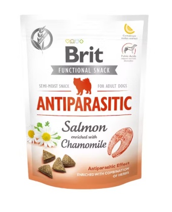 Brit Care Dog Snack Antiparasitic Salmon – Recompense tip biscuiti cu somon pentru caini, 150 g
