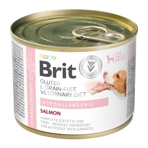Brit GF Veterinary Diets Dog Hypoallergenic – Hrana umeda dietetica cu somon pentru intolerante alimentare