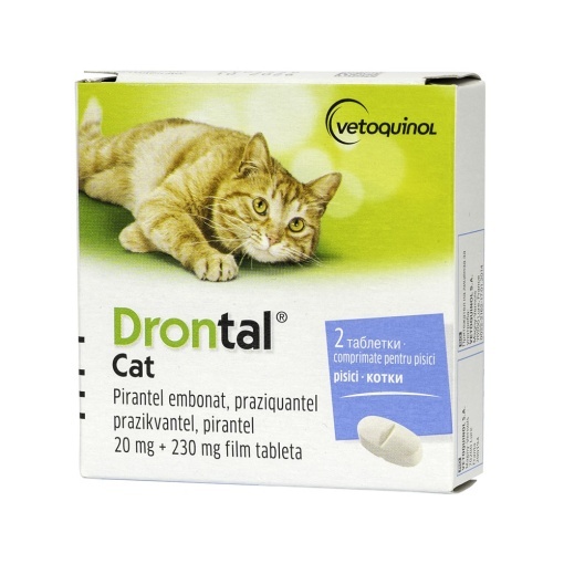 Drontal Cat – Antiparazitare pentru viermi intestinali pentru pisici 2 tablete masticabile