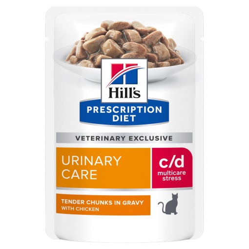 Hill's PD c/d Multicare Stress - Hrana umeda cu pui 12 Plicuri x 85g