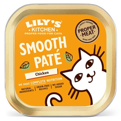 Lily’s Kitchen Smooth Chicken Pate – Hrana Umeda Fara Cereale cu pui pentru Pisici Adulte, 85 g