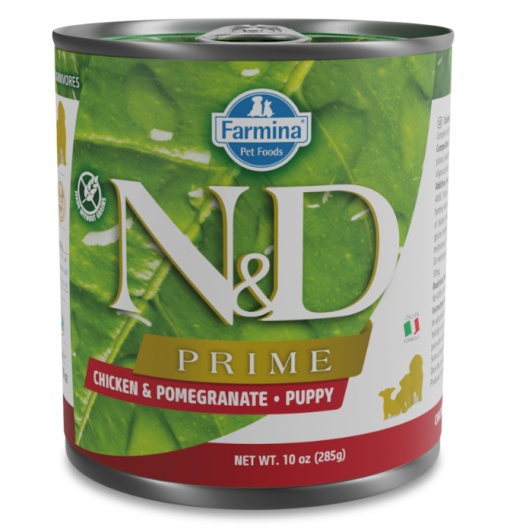 N&D Prime Puppy Pui & Rodie – Hrana umeda fara cereale pentru pui de caine si femele gestante sau lactante, 285g