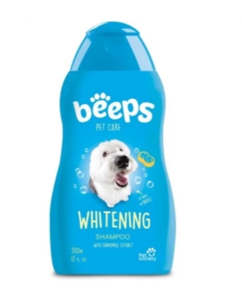 Sampon Beeps Blana Alba – pentru caini si pisici cu blana deschisa la culoare, 502 ml