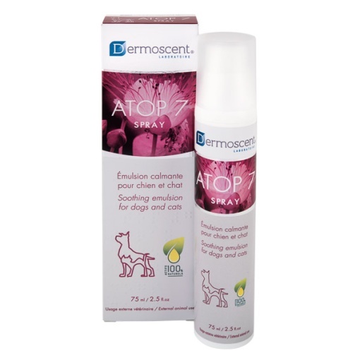 Dermoscent Atop 7 Spray – Solutie calmanta pentru piele iritata la caini si pisici, 75 ml
