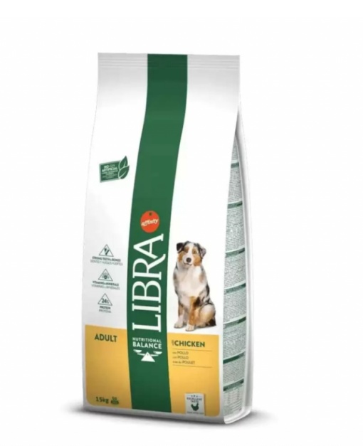 Libra Dog Adult cu Pui – Hrana uscata completa cu pui pentru caini adulti, 14 kg