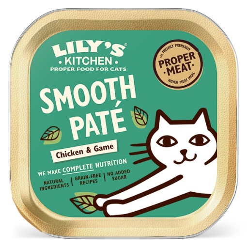 Lily’s Kitchen Smooth Chicken & Game Pate – Hrana Umeda Fara Cereale cu pui pentru Pisici Adulte, 85 g