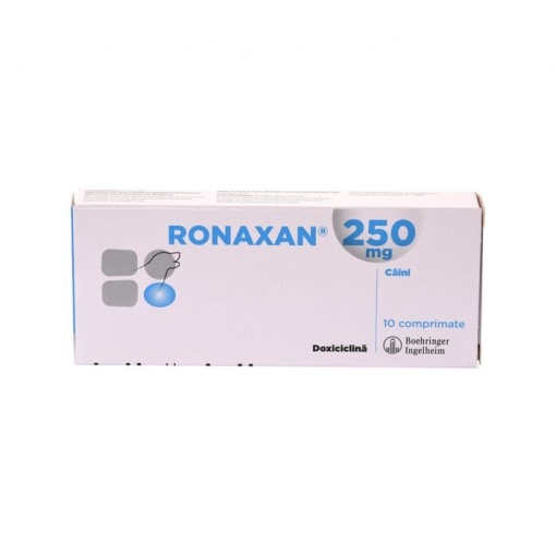 Ronaxan 250mg - pentru tratamentul infectiilor bacteriene la caini, 10 Tablete