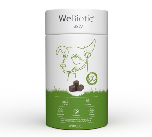 WeBiotic Tasty – Recompense masticabile pentru sustinerea sistemului digestiv la caini si pisici, 30 comprimate