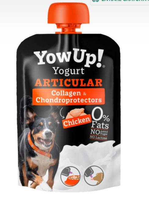 YowUp! Articular – Iaurt functional cu condroprotectori pentru caini, 85g