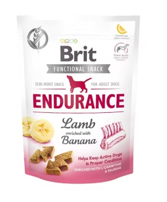 Brit Care Dog Snack Endurance Lamb – Recompense tip biscuiti cu miel pentru caini activi, 150g