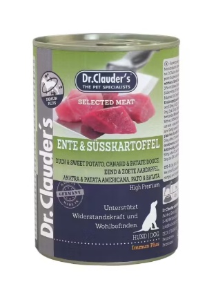 Dr. Clauder’s Selected Meat – Hrana umeda super premium cu Rata pentru caini adulti, 400g