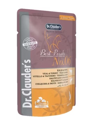 Dr. Clauder's Cat – Hrana umeda completa cu Vitel si Curcan pentru pisici adulte 100g