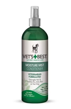 Vet's Best Moisture Mist Spray Conditioner – Balsam leave-in pentru hidratare și calmarea pielii sensibile, 470 ml
