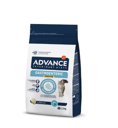 Advance Veterinary Diets Cat Gastroenteric Sensitive – Hrana uscata cu curcan pentru digestie sensibila