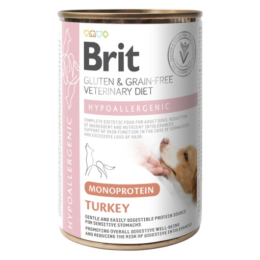 Brit Mono Protein Turkey – Hrana umeda monoproteica cu curcan pentru digestie sensibila, 400 g