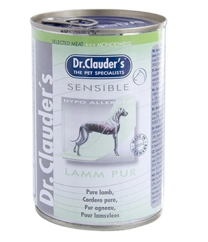 Dr. Clauder's Hypoallergenic Miel – Hrana umeda monoproteica cu miel pentru sensibilitate alimentara, 400g