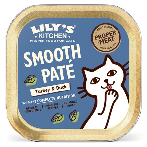Lily’s Kitchen Smooth Turkey & Duck Pate – Hrana Umeda Fara Cereale cu curcan pentru Pisici Adulte, 85 g