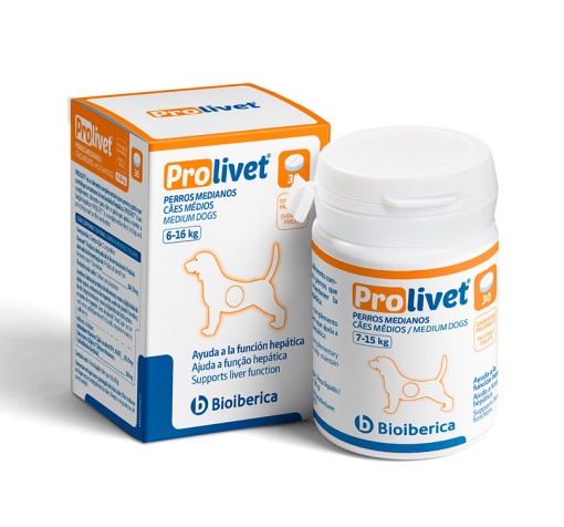 Prolivet - Supliment pentru suport hepatic pentru caini de talie medie 30 Comprimate