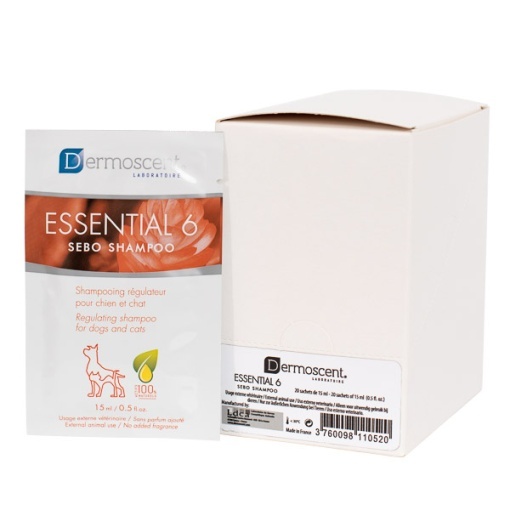 Refill Dermoscent Essential 6 Sebo Shampoo for Dogs and Cats - Sampon seboreic pentru caini si pisici, 20 rezerve x 15ml