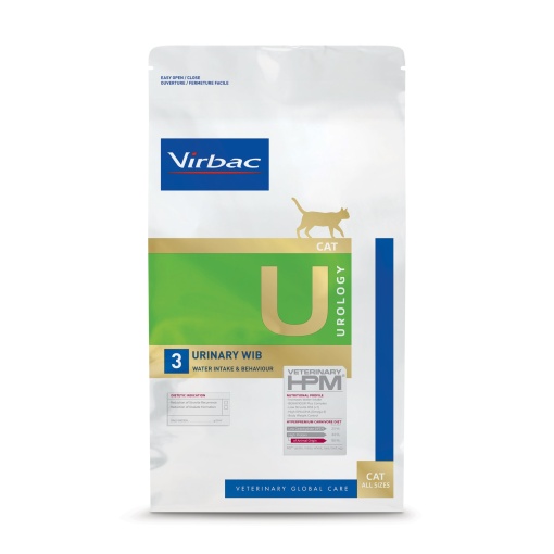 Virbac HPM Urology Urinary WIB U3 -Hrana dietetica uscata cu porc si pui pentru prevenirea calculilor urinari 1,5 kg