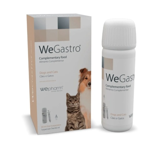 WeGastro - Supliment(tip emulsie orala) pentru buna functionare a stomacului, pentru caini si pisici, 60 ml
