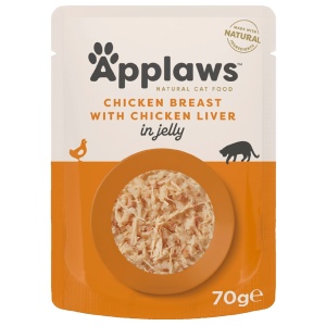 Applaws Cat Adult – Piept de Pui si Ficat in Aspic, hrana umeda complementara, 70g