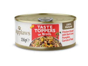 Applaws Dog Adult – Piept de Pui cu Ficat de Vita, Dovleac, Morcovi & Mazare in Supa, hrana umeda complementara, 156g