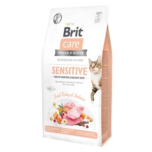 Brit Care GF Cat Sensitive Healthy Digestion and Delicate Taste - Hrana uscata fara cereale cu curcan si somon pentru digestie sensibila - Img 3