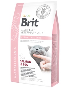 Brit Grain Free Veterinary Diets Cat Hypoallergenic - Hrana uscata dietetica cu somon pentru intolerante alimentare - Img 2