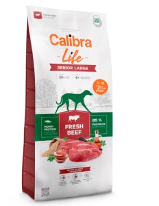 Calibra Dog Life Senior Large Fresh Beef - Hrana uscata cu vita pentru caini seniori de talie mare, 2,5 kg