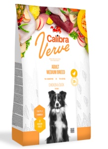 Calibra Dog Verve GF Adult Medium Chicken & Duck - Hrana uscata cu pui si rata pentru caini adulti de talie medie