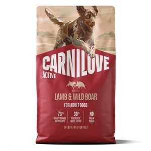 Carnilove Active Dog Dry Lamb & Wild Boar Adult All Breeds - Hrana uscata pentru caini adulti de toate taliile, cu miel si mistret, 4 kg