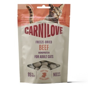 Carnilove Cat Freeze-Dried Beef – Recompense liofilizate cu carne de vita, 40 g