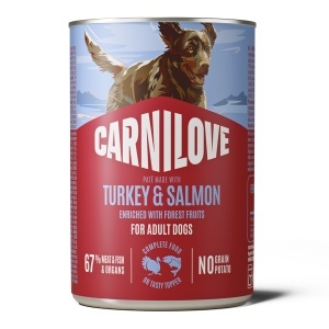 Carnilove Dog Can Pate Turkey & Salmon – Hrana umeda completa cu curcan si somon, 400 g