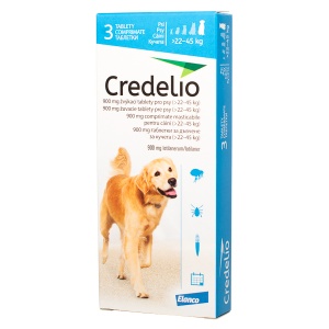 Credelio 900mg - Antiparazitar extern pentru caini (22-45kg), 3 comprimate