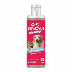 Dermovan Sampon cu sulf – Sampon dermatologic pentru caini si pisici, 220 ml
